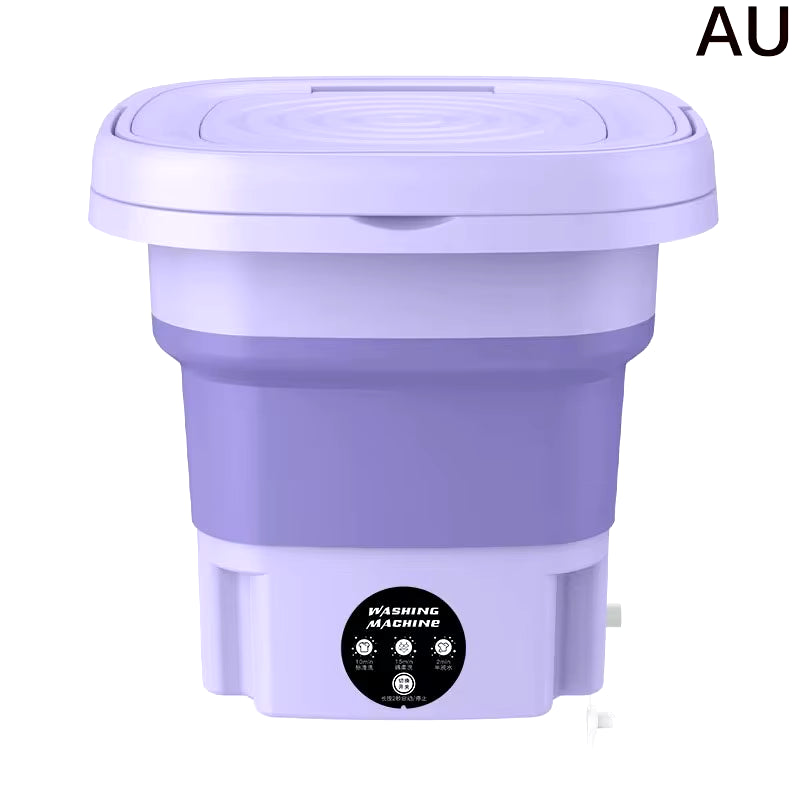 8L Small Folding Washing Machine Portable Washing Machine Automatic Modes Laundry Clothes Laundry Bucket Washing Machine